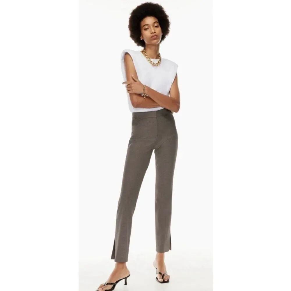Aritzia Babaton Numero houndstooth print Pants size 00